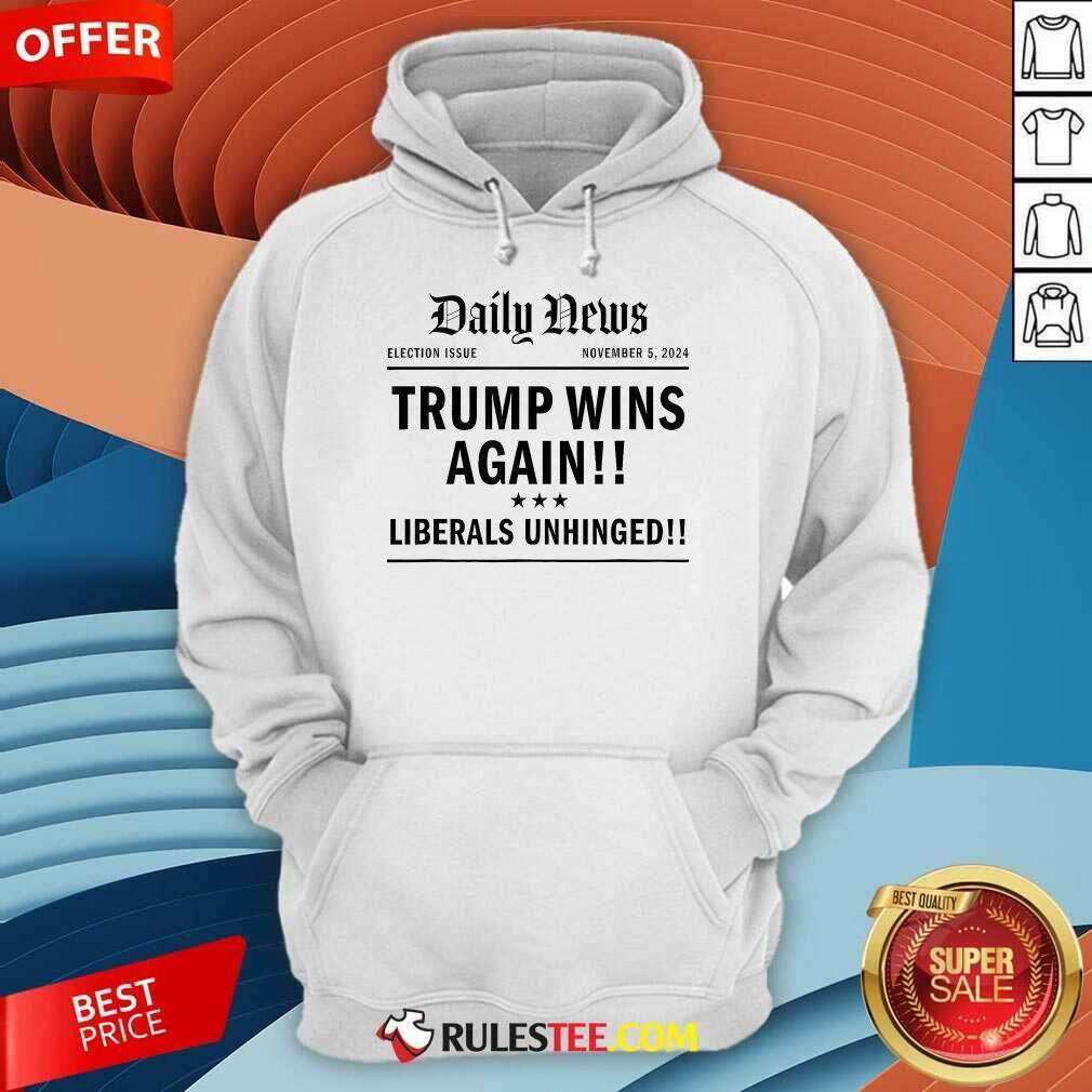 Official Trump Won Victory Wins Headline Trump 2024 Landslide Victory T-Shirt - Image 5
