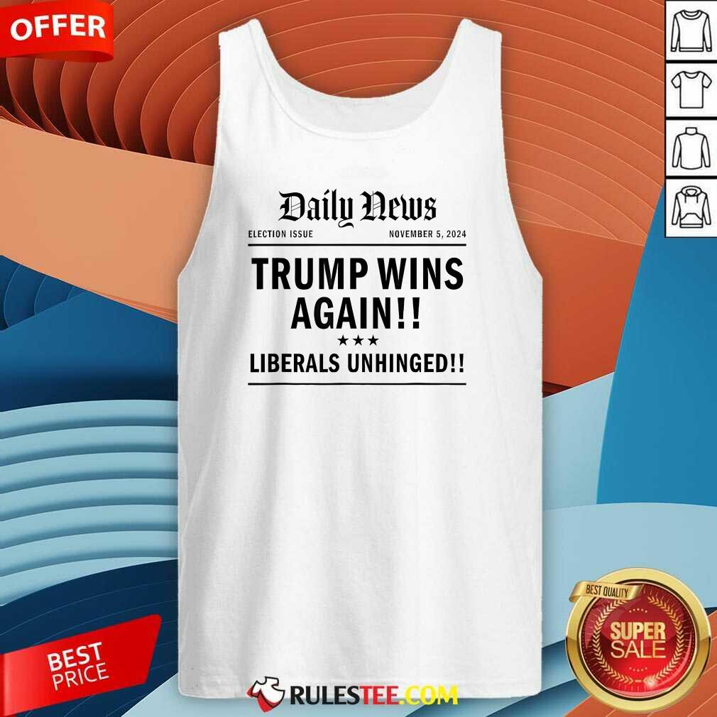 Official Trump Won Victory Wins Headline Trump 2024 Landslide Victory T-Shirt - Image 3