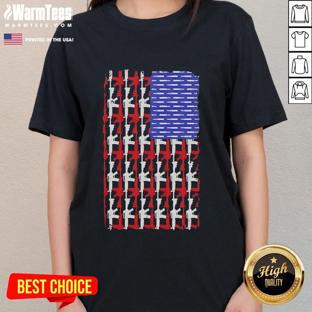 Official USA Guns And Bullets Flag T-Shirt - Image 3