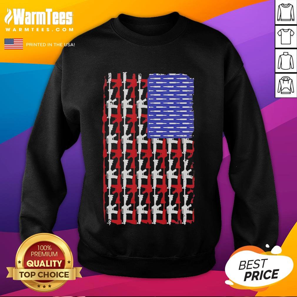 Official USA Guns And Bullets Flag T-Shirt - Image 5