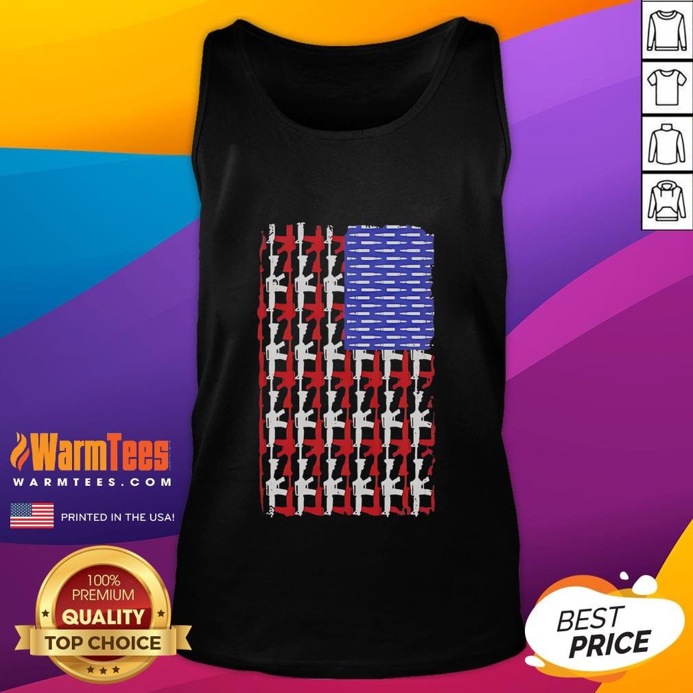 Official USA Guns And Bullets Flag T-Shirt - Image 4