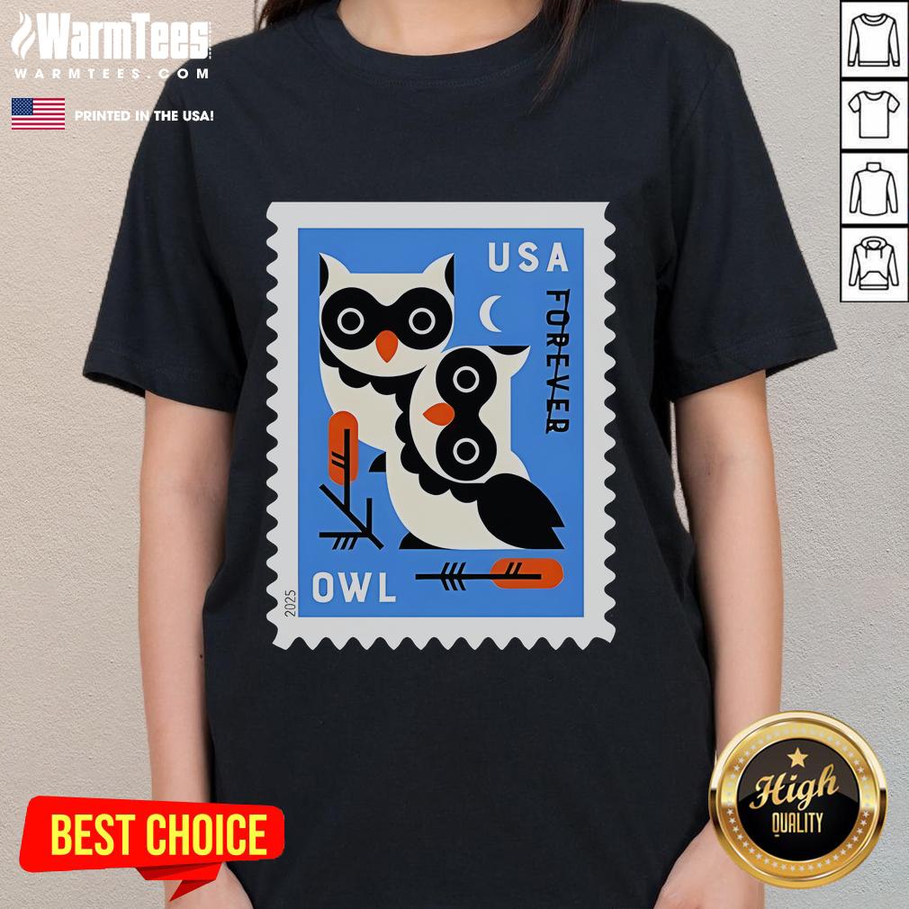 Official USA Owl Stamp T-Shirt - Image 3