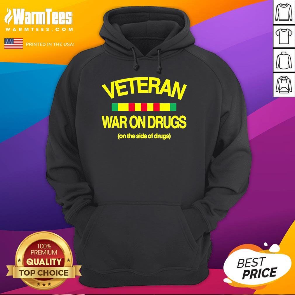 Official Veteran War On Drugs On The Side Of Drugs T-Shirt - Image 2