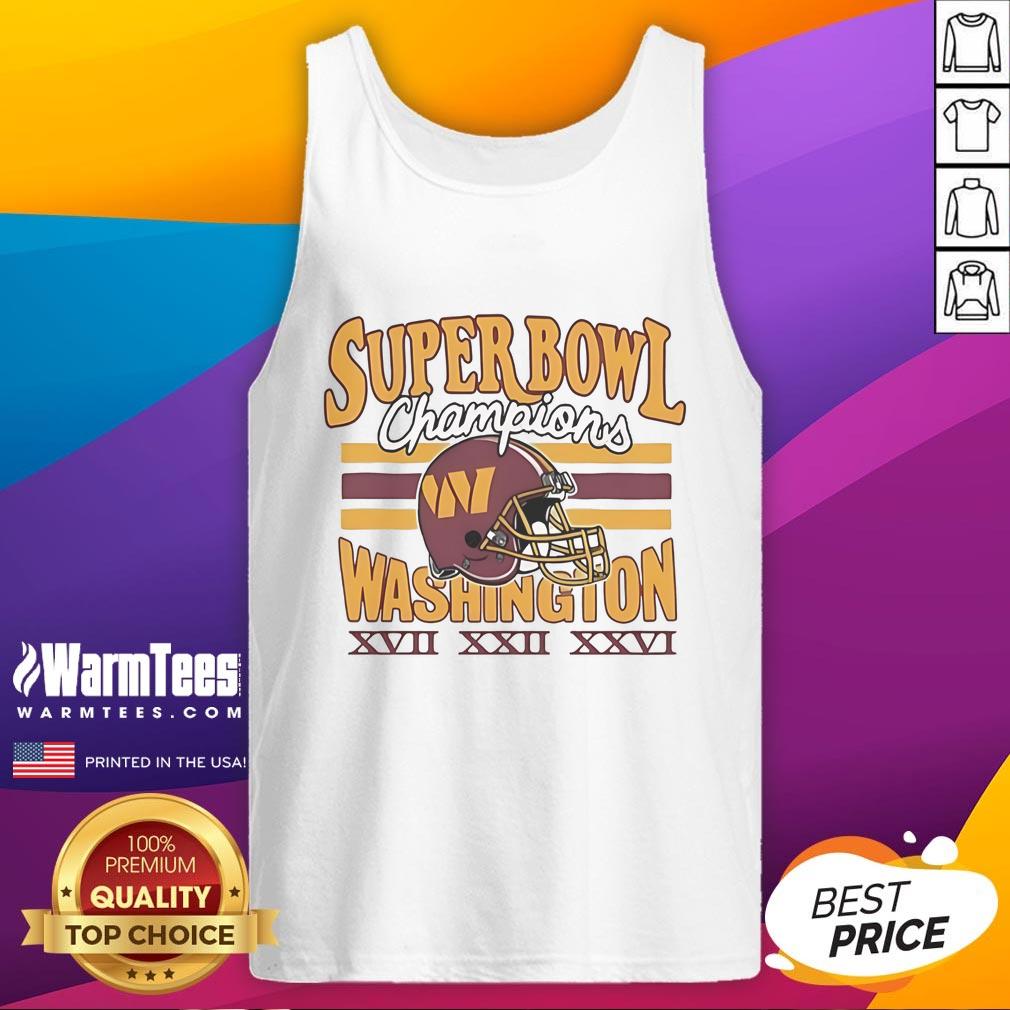 Official Washington Commanders Three-Time Super Bowl Champions T-Shirt - Image 4