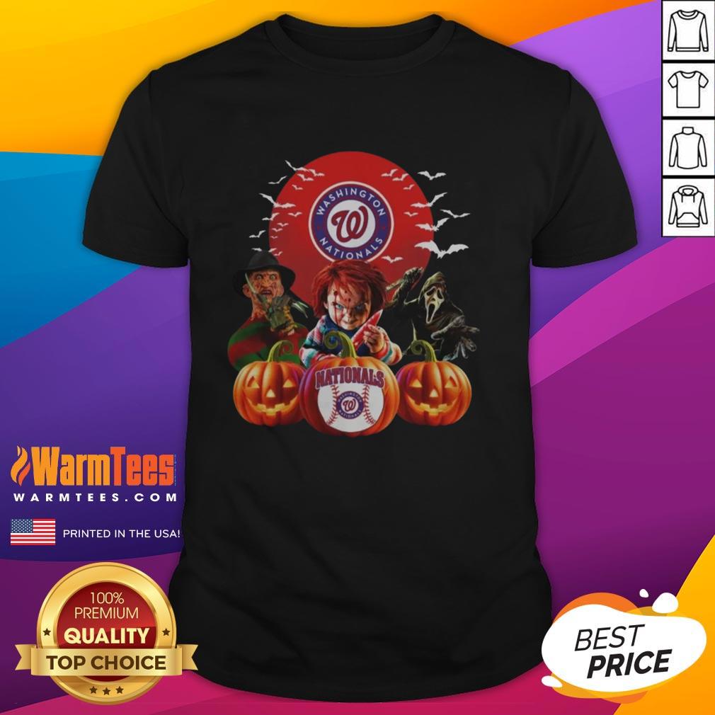 Official Washington Nationals MLB Horror Movie Halloween T-Shirt