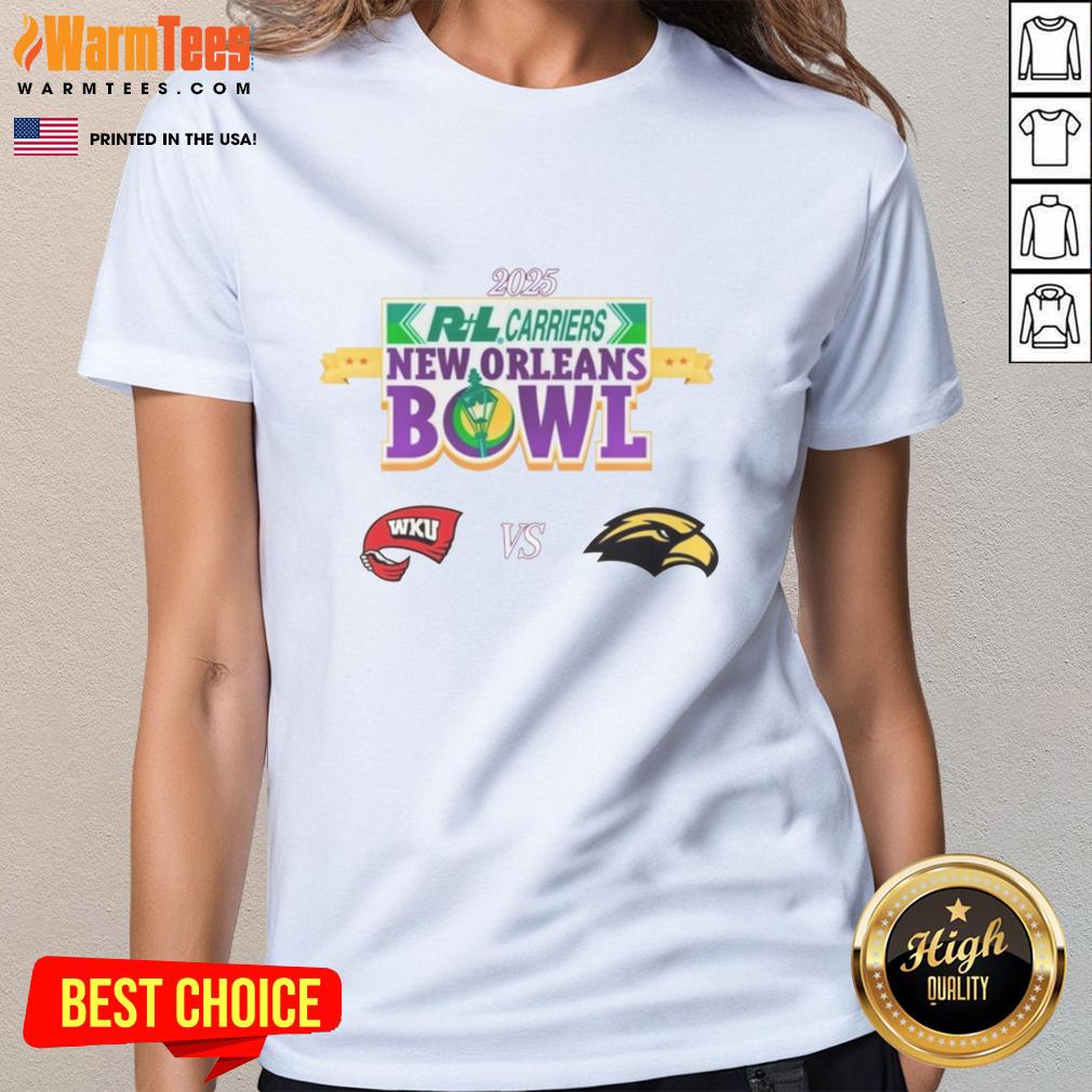 Official Western Kentucky Hilltoppers Vs Southern Miss Golden Eagles 2025 New Orleans Bowl T-Shirt - Image 3