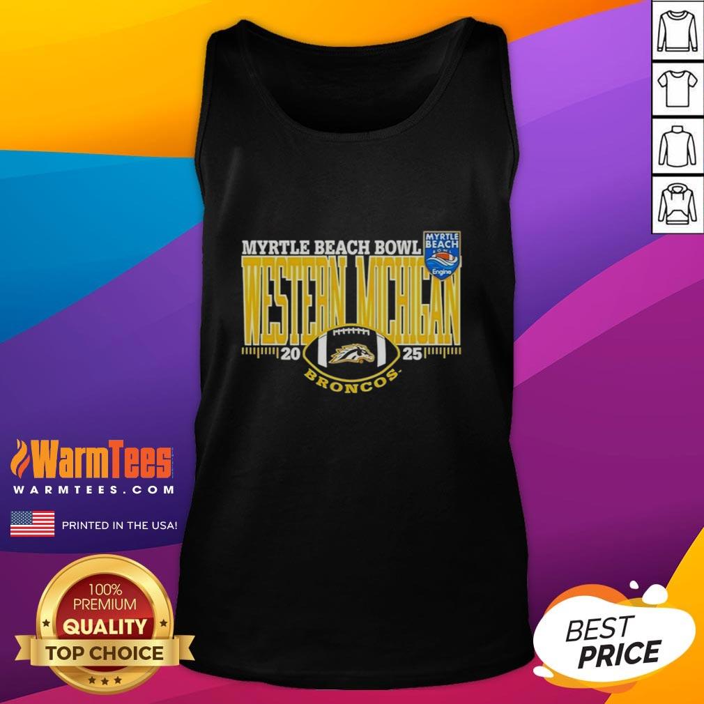 Official Western Michigan Broncos 2025 Myrtle Beach Bowl Logo T-Shirt - Image 4