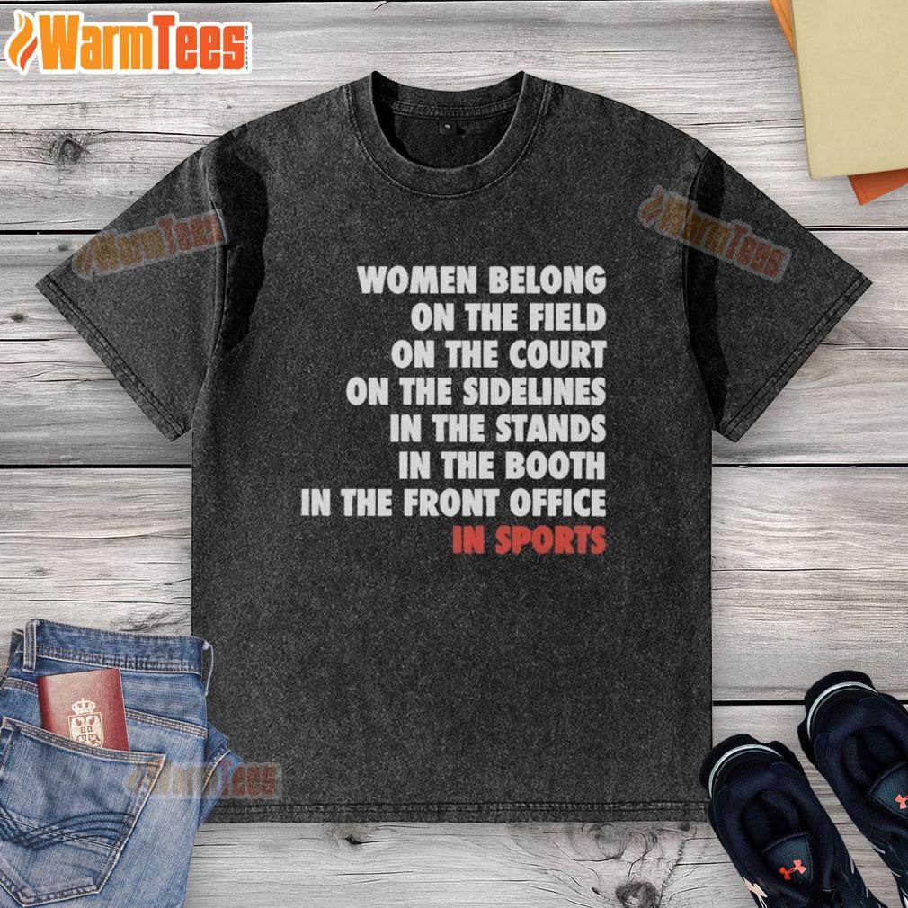 Official Women Belong On The Field In Sports T-Shirt - Image 6
