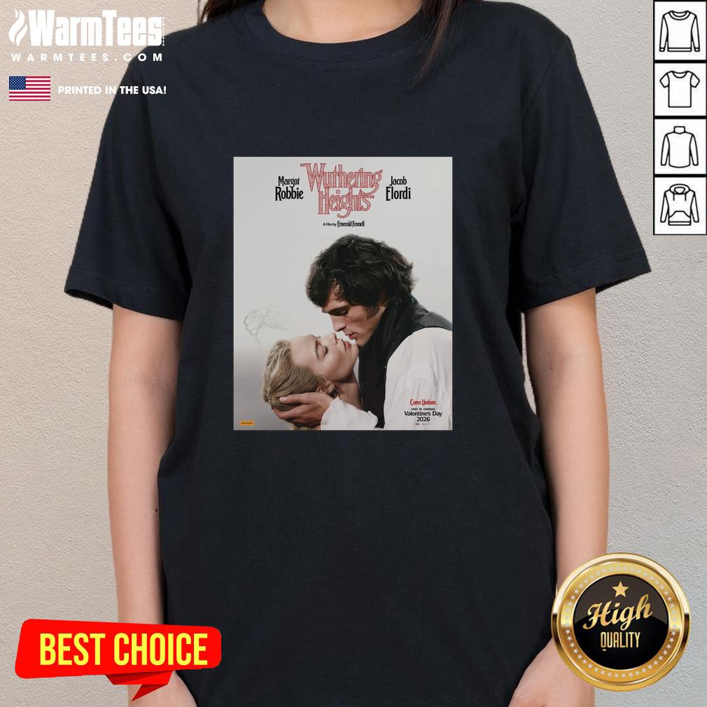 Official Wuthering Heights Movie Margot Robbie And Jacob Elordi Graphic T-Shirt - Image 3