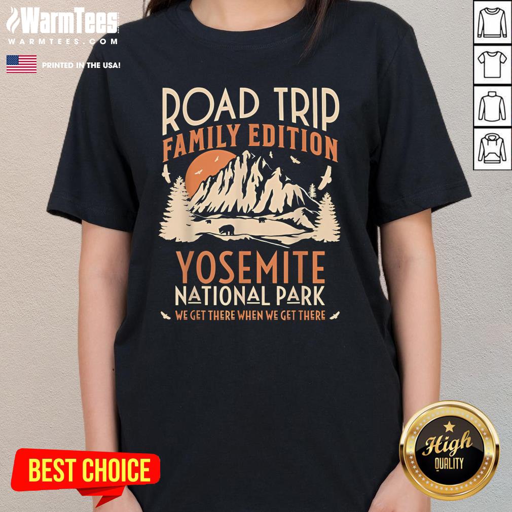 Official Yosemite US National Park Family Road Trip Vacation T-Shirt - Image 2