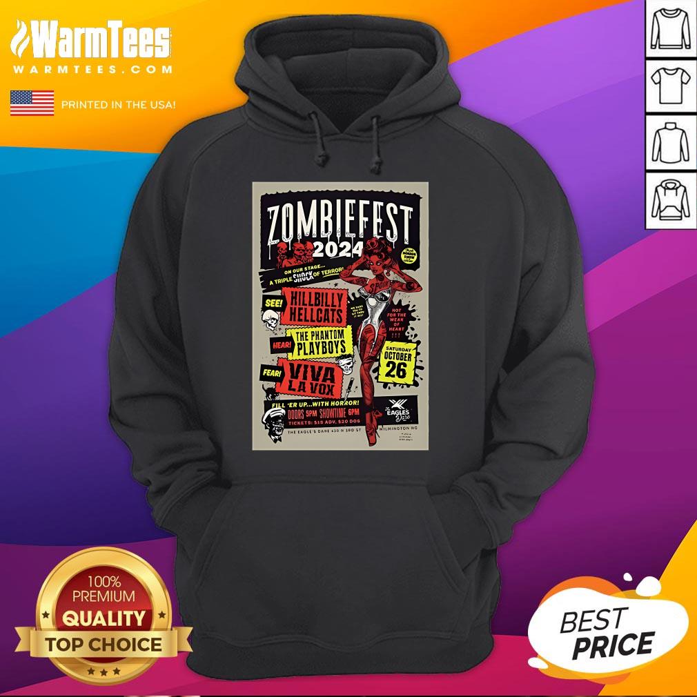 Official Zombiefest The Eagle's Dare In Wilmington Nc October 26 2024 Tour T-Shirt - Image 3