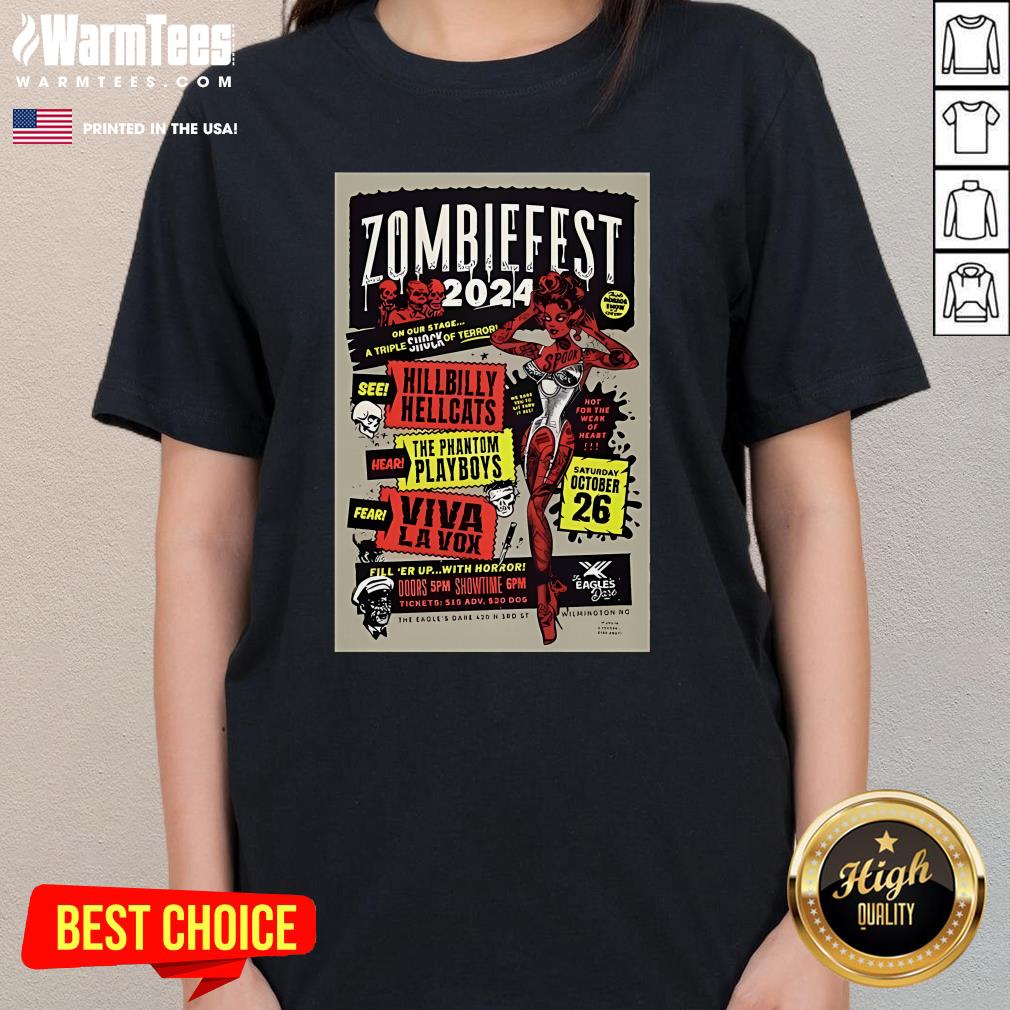 Official Zombiefest The Eagle's Dare In Wilmington Nc October 26 2024 Tour T-Shirt - Image 2