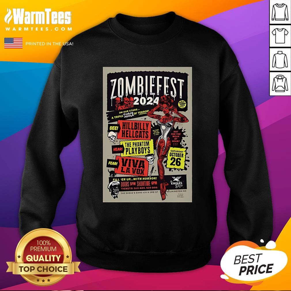 Official Zombiefest The Eagle's Dare In Wilmington Nc October 26 2024 Tour T-Shirt - Image 4