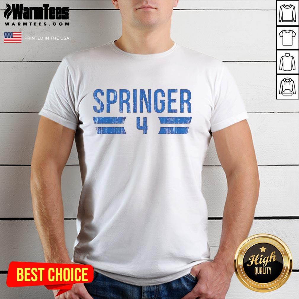 Original George Springer Toronto Blue Jays Baseball 2025 Number 4 T-Shirt