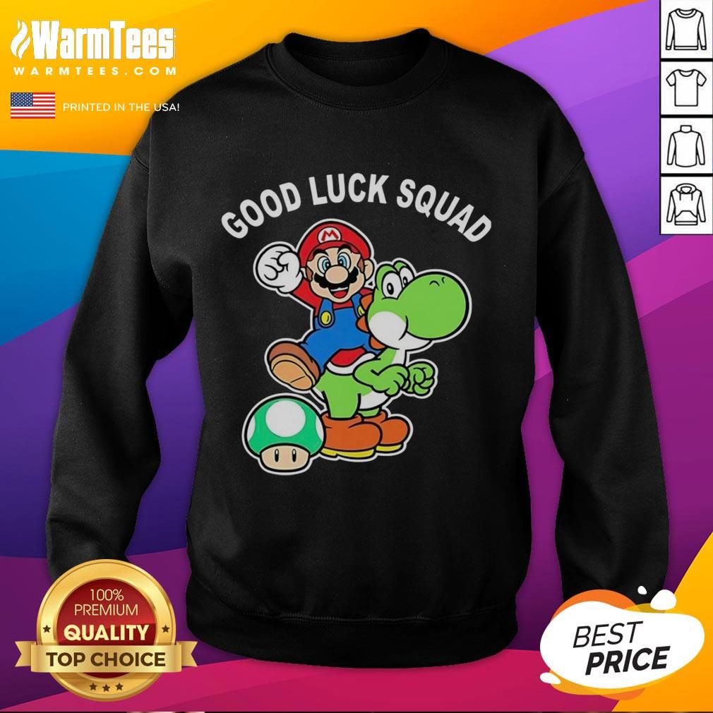 Original Good Luck Squad Super Mario Bros T-Shirt - Image 5
