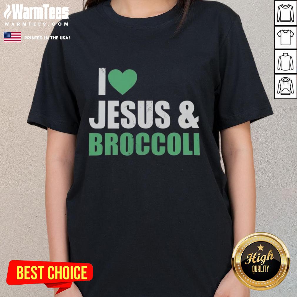 Original I Love Jesus And Broccoli T-Shirt - Image 3