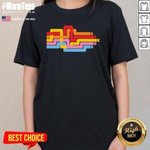 Alternative view of Original Pacman Retro Ghost Maze T-Shirt