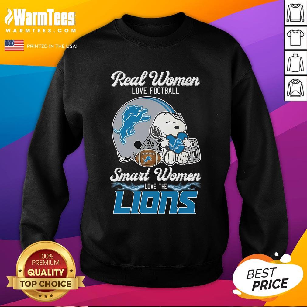 Original Real Women Love Football Smart Women Love The Detroit Lions T-Shirt - Image 4