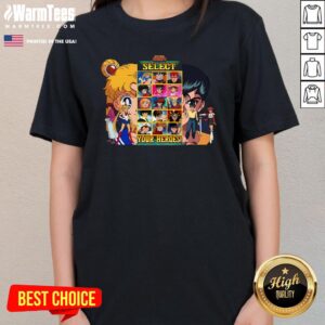 Alternative view of Original Select Your 90s Heroes Anime T-Shirt