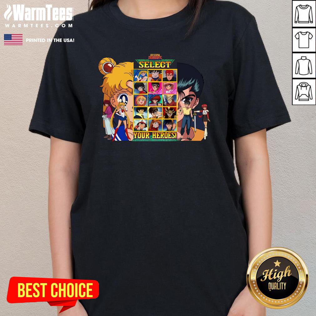 Original Select Your 90s Heroes Anime T-Shirt - Image 2