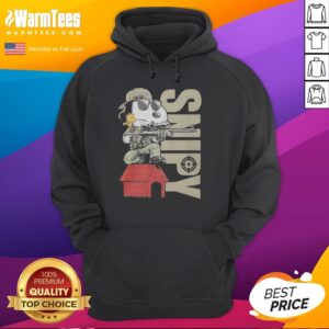 Alternative view of Original Snoopy Sniper And Woodstock Sitting On Doghouse T-Shirt