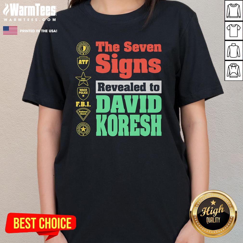 Original The Seven Signs Revealed To David Koresh T-Shirt - Image 2