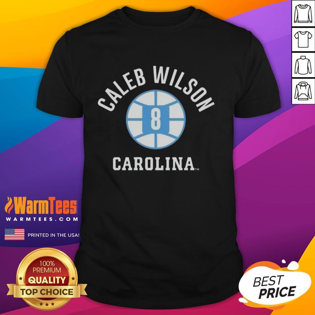 Original UNC Tar Heels Basketball Caleb Wilson Name Number Ball 8 T-Shirt