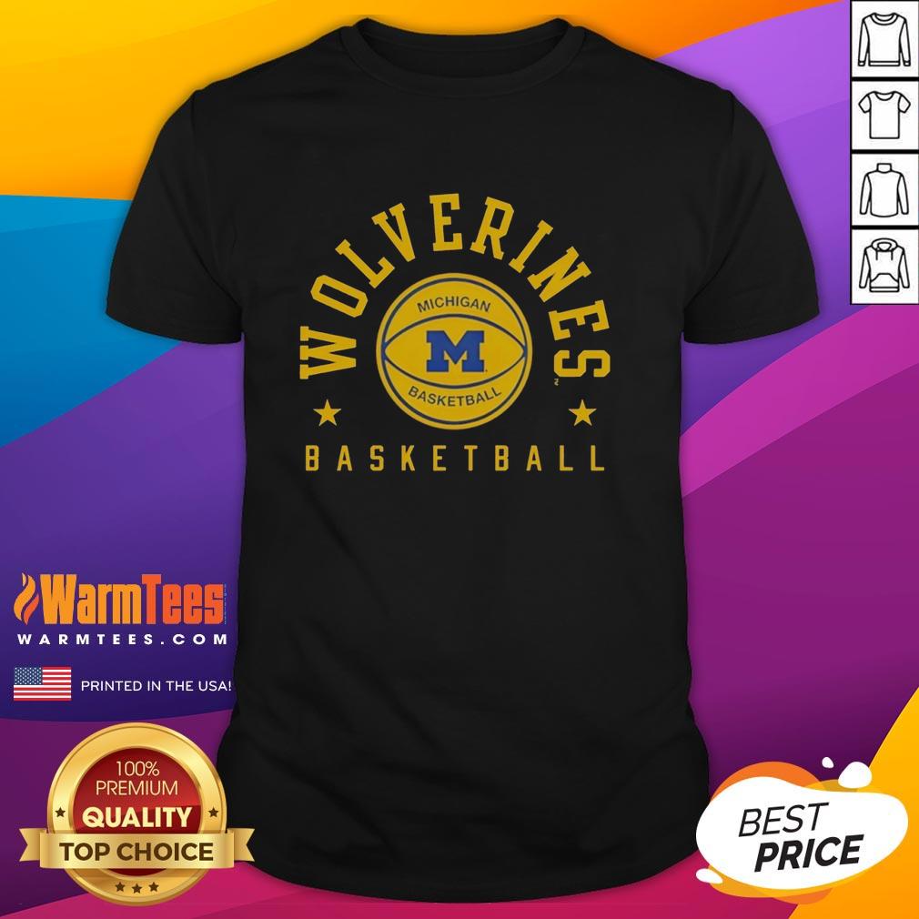 Original Valiant University Of Michigan Basketball Retro Stars T-Shirt