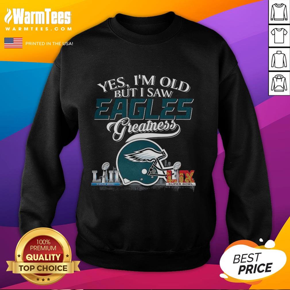 Original Yes I'm Old But I Philadelphia Eagles Greatness Super Bowl Helmet Skyline T-Shirt - Image 5
