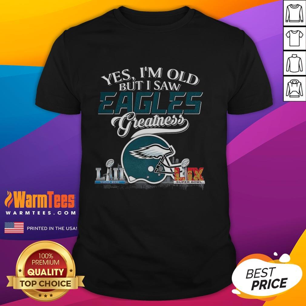 Original Yes I'm Old But I Philadelphia Eagles Greatness Super Bowl Helmet Skyline T-Shirt