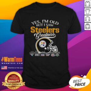 Original Yes I'm Old But I Pittsburgh Steelers Greatness Super Bowl Helmet Skyline T-Shirt