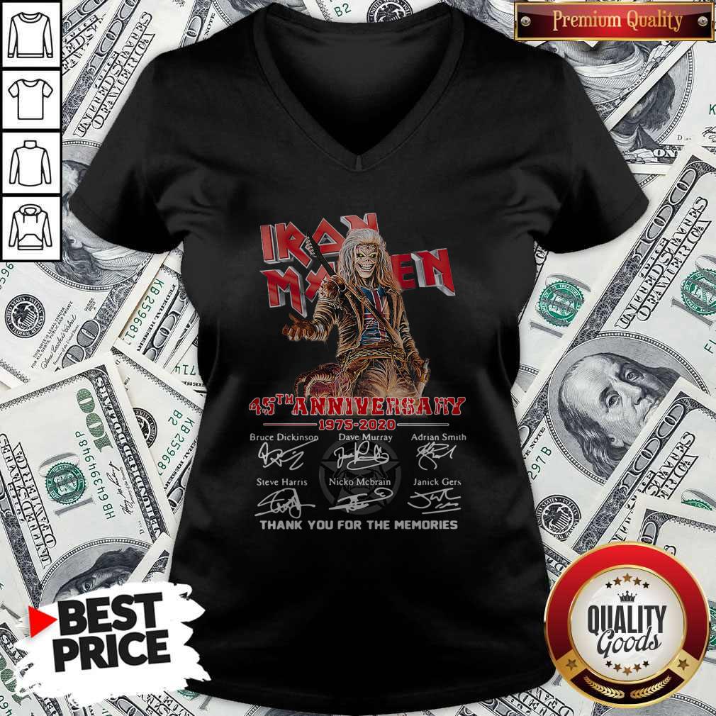 Perfect Iron Maiden 45th Anniversary 1985 2020 Thank You For The Memories Signatures Halloween Shirt - Image 4