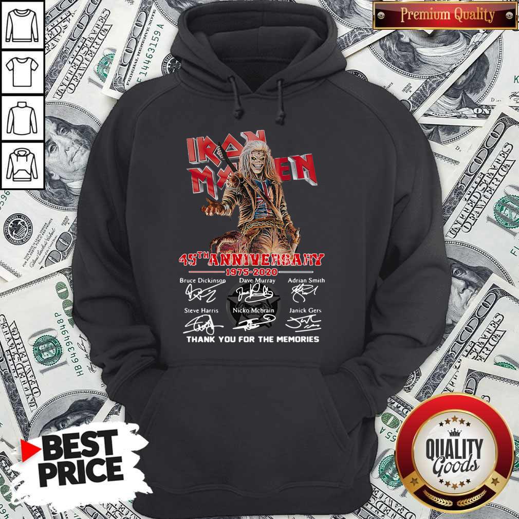 Perfect Iron Maiden 45th Anniversary 1985 2020 Thank You For The Memories Signatures Halloween Shirt - Image 3