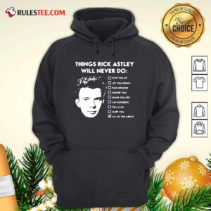 Alternative view of Perfect Things Rick Astley Will Never Do Give You Up Let You Down Run Around Desert You Shirt