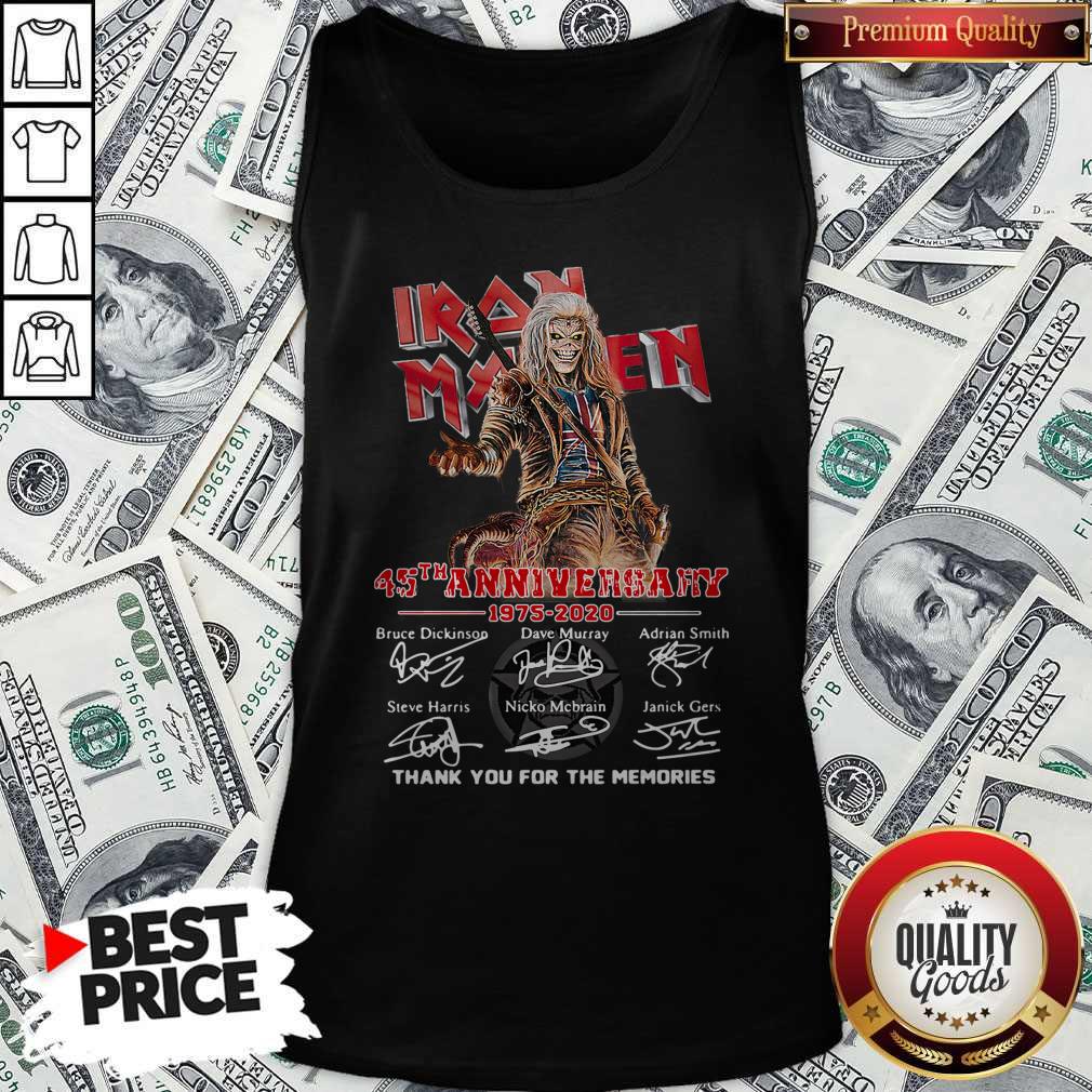 Perfect Iron Maiden 45th Anniversary 1985 2020 Thank You For The Memories Signatures Halloween Shirt - Image 5