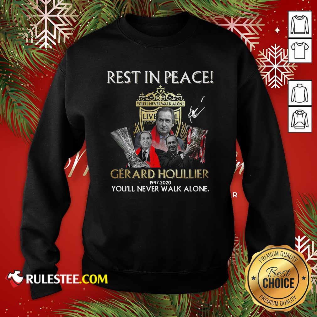 Premium Liverpool Rest In Peace Gerard Houllier 1947 2020 You'll Never Walk Alone Signature Shirt - Image 5