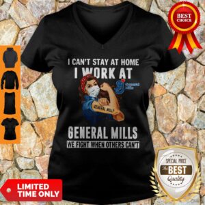 Alternative view of Pretty Strong Woman Face Mask I Can’t Stay At Home I Work At General Mills We Fight When Others Can’t Shirt