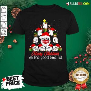 Pretty Merry Christmas Let The Good Time Roll Santa Face Mask 2020 Toilet Paper Xmas Tree Shirt