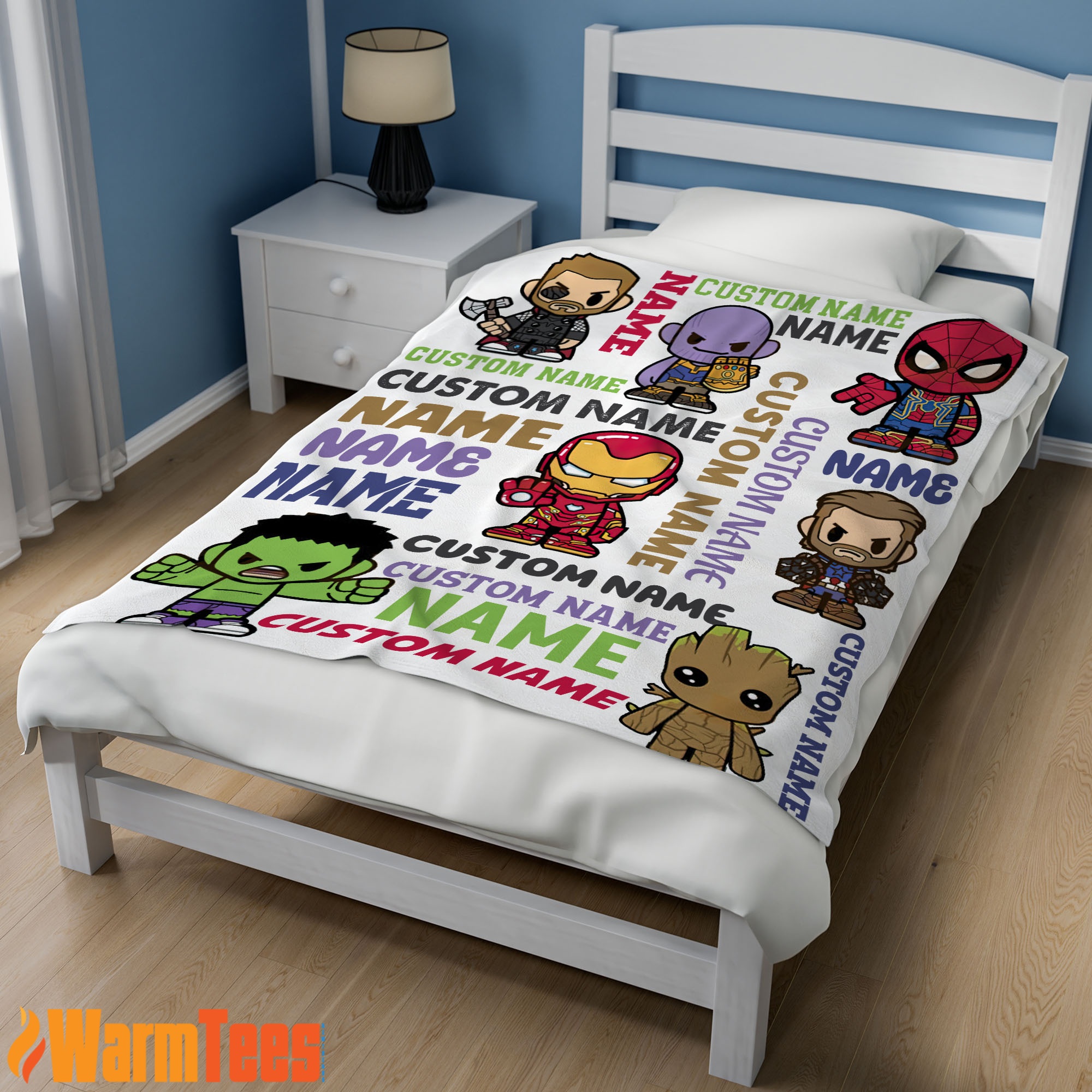 Personalized Marvel Superheroes And Thanos Blanket Fleece Customized Blanket - Image 2