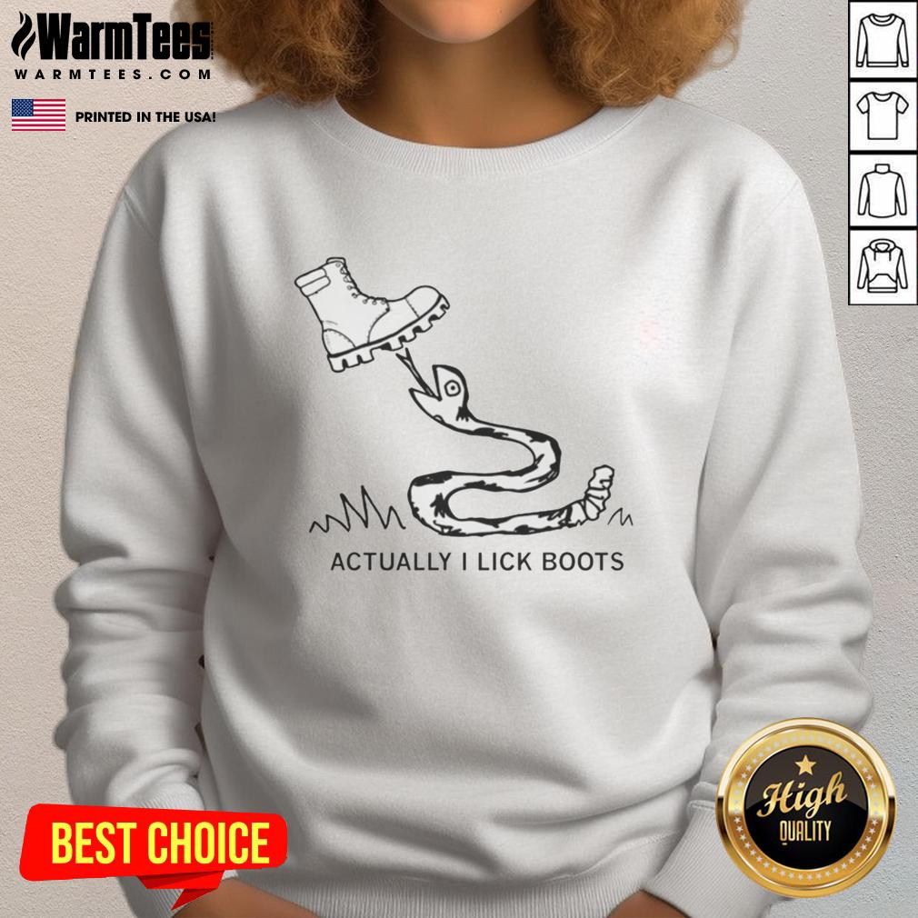 Premium Actually I Lick Boots T-Shirt - Image 5