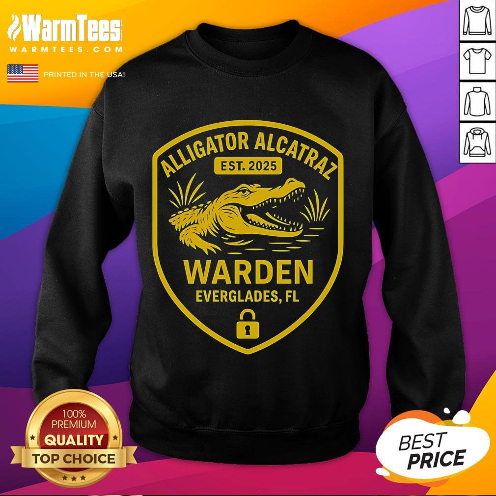 Premium Alligator Alcatraz Est Warden Everglades FL T-Shirt - Image 5