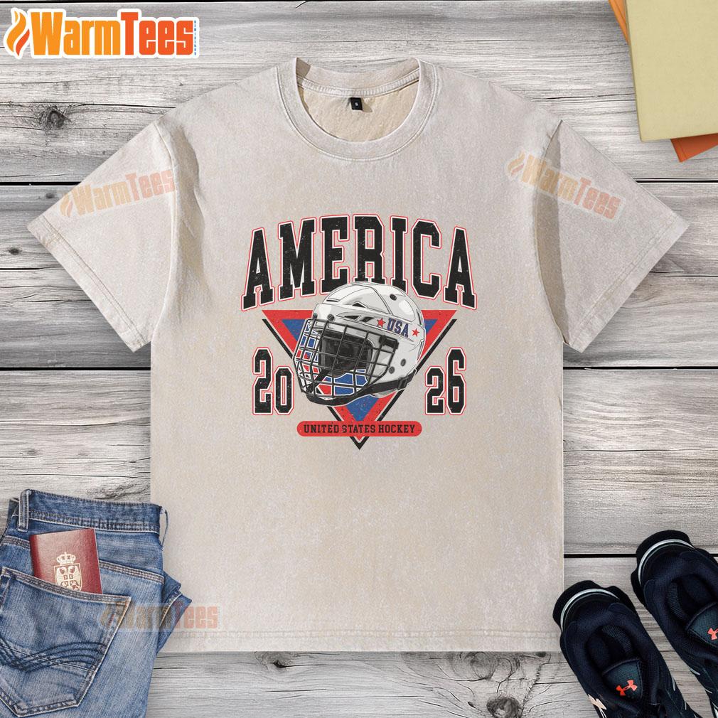 Premium America United States Hockey Champions 2026 USA T-Shirt - Image 6