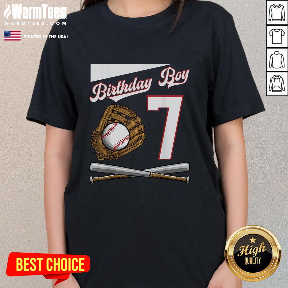 Premium Birthday Boy 7 Baseball T-Shirt - Image 3
