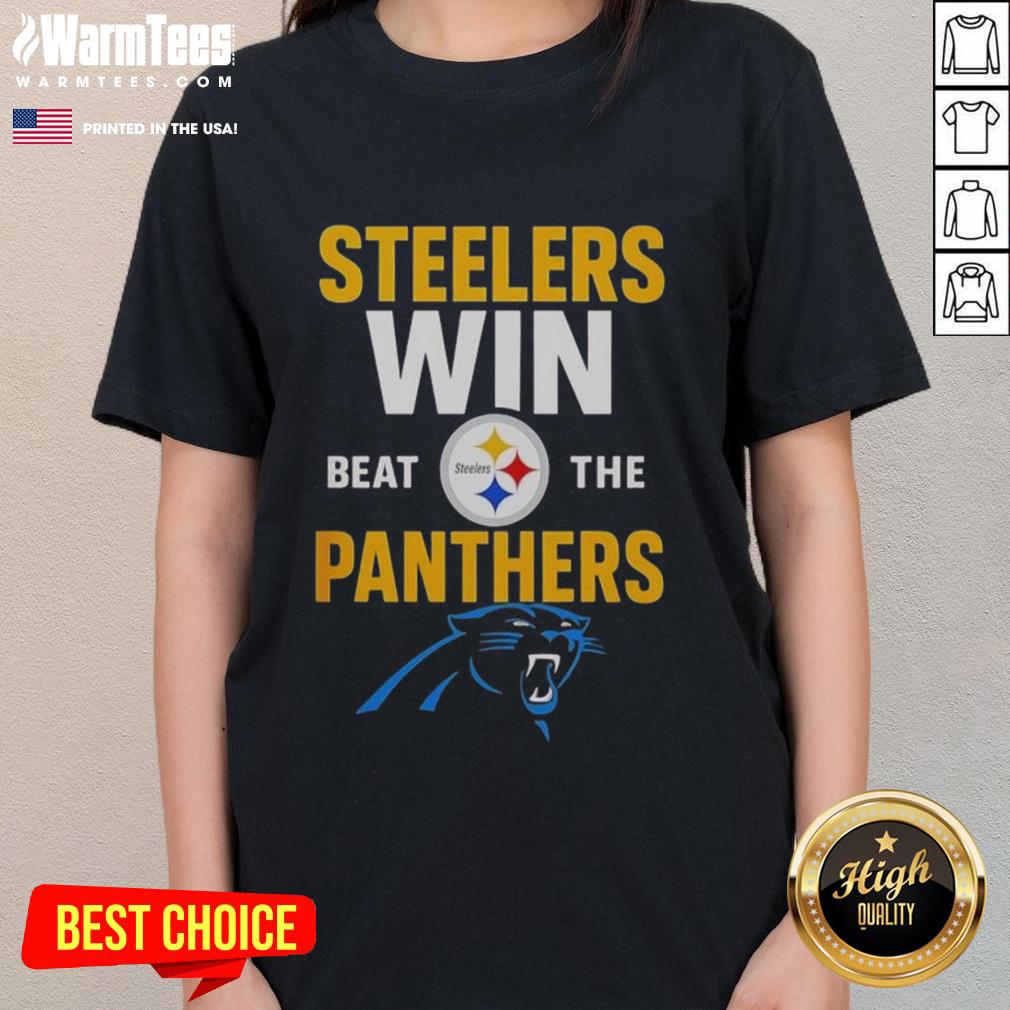 Premium Carolina Panthers Win Beat The Pittsburgh Steelers Nfl 2025 Cartoon T-Shirt - Image 3