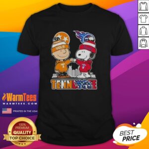 Premium Charlie Brown And Snoopy Tennessee Vols X Titans Skyline T-Shirt