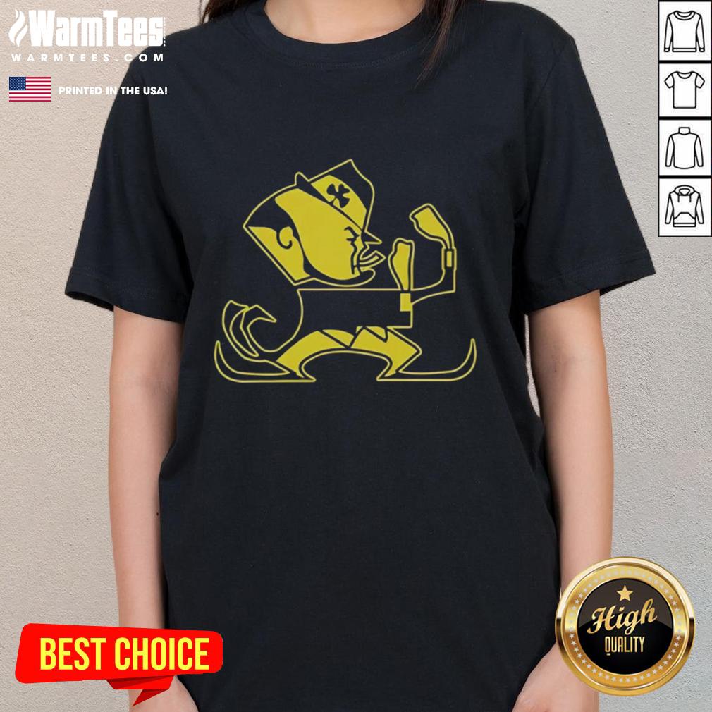 Premium Christopher Ash Wearing Notre Dame Leprechaun Mascot T-Shirt - Image 3