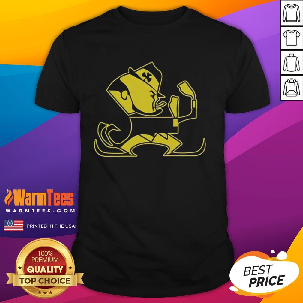 Premium Christopher Ash Wearing Notre Dame Leprechaun Mascot T-Shirt