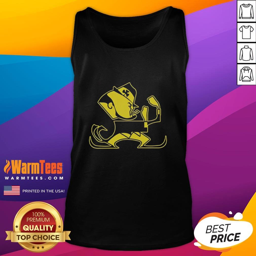 Premium Christopher Ash Wearing Notre Dame Leprechaun Mascot T-Shirt - Image 4