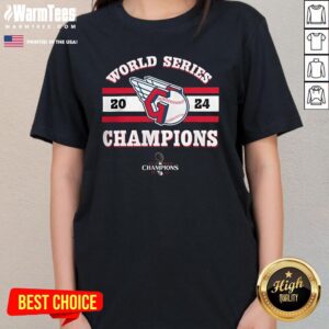 Alternative view of Premium Cleveland Guardians 2024 World Series Champions T-Shirt