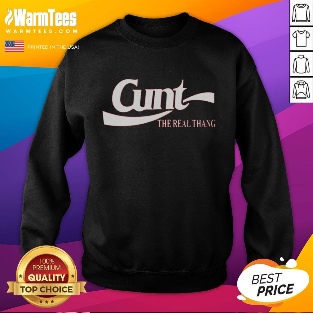 Premium Cunt The Real Thang Logo T-Shirt - Image 5